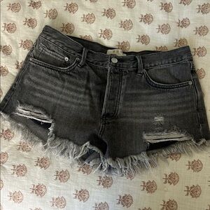 Free People We The Free Distressed Jean Shorts - 28